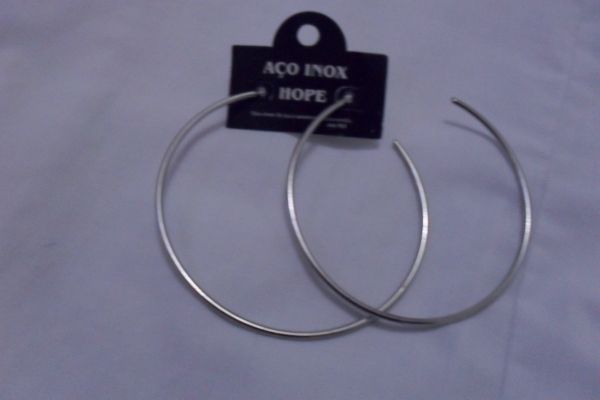 Brinco de Argola em Aço Inox Tam. Grande
