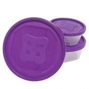 Conjunto de 03 Potes Redondos 880ml - Roxo