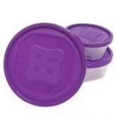 Conjunto de 03 Potes Redondos 880ml - Roxo